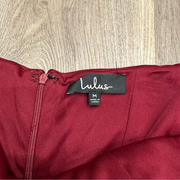 NWT Lulus Classic Glam Burgundy Off The Shoulder Bodycon Dress - Picture 6 of 6
